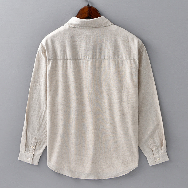 Mænds Linnedskjorte med Brystlomme 7