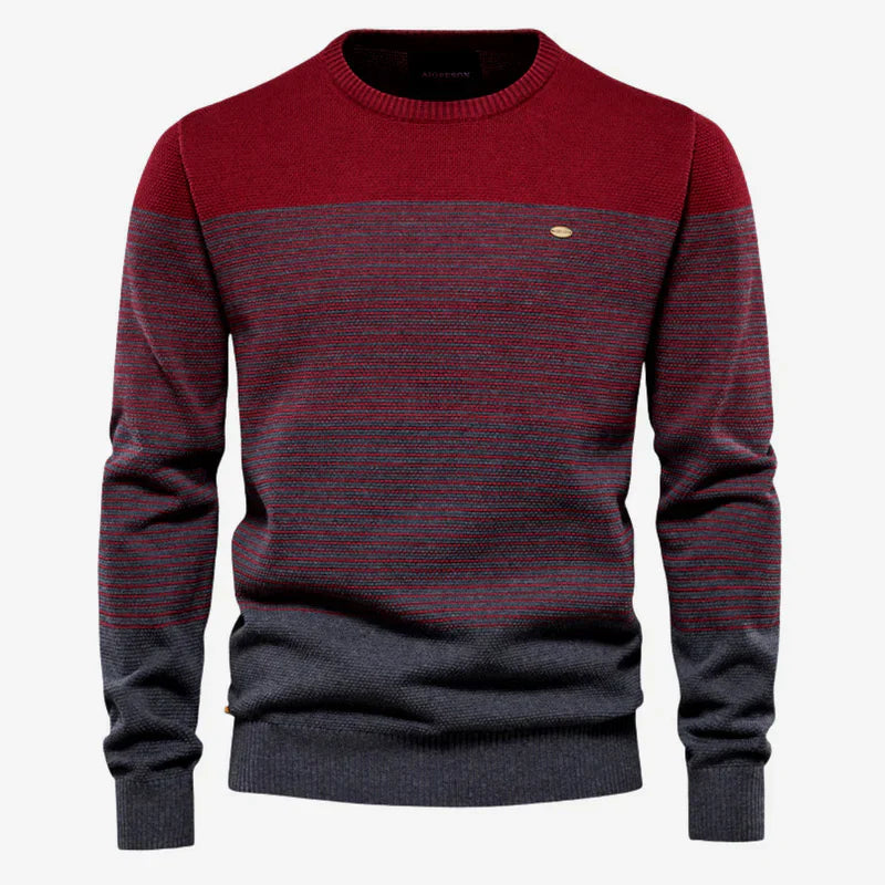 Mænds Stribet Sweater Trendy Design 4