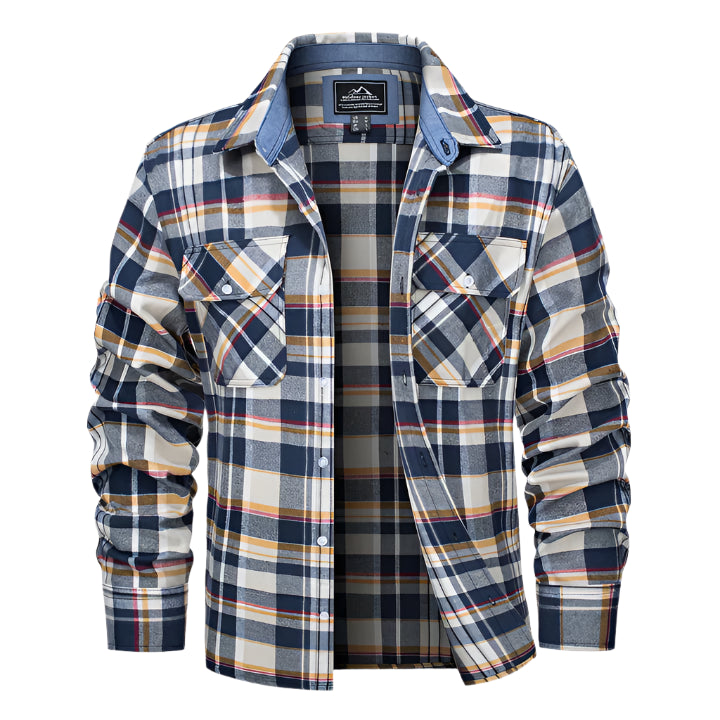 Herre Skjorte Flannel Casual Stil 100% Flannel-1