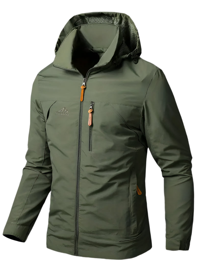 Variant image for Herre Regnjakke Vandtæt Vindafvisende Med Justerbar Hætte-1