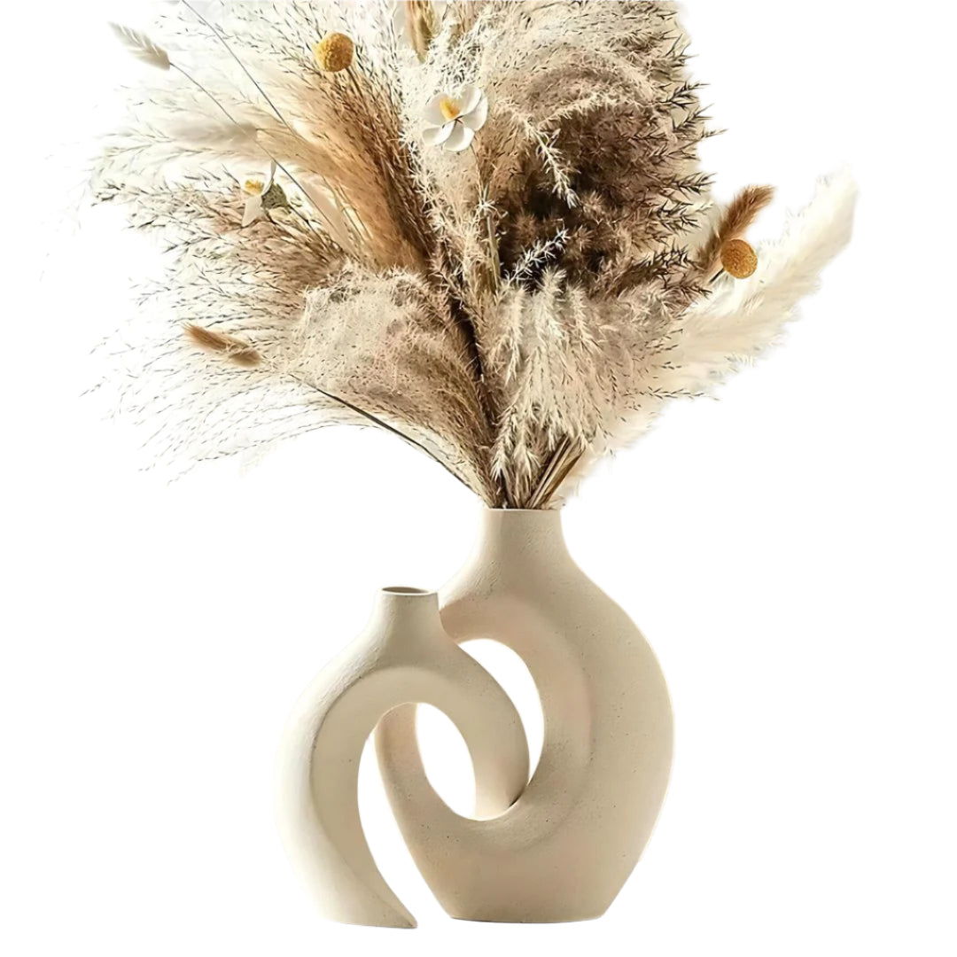 Sæt af Abstrakte Vaser Keramik Mat Finish 0