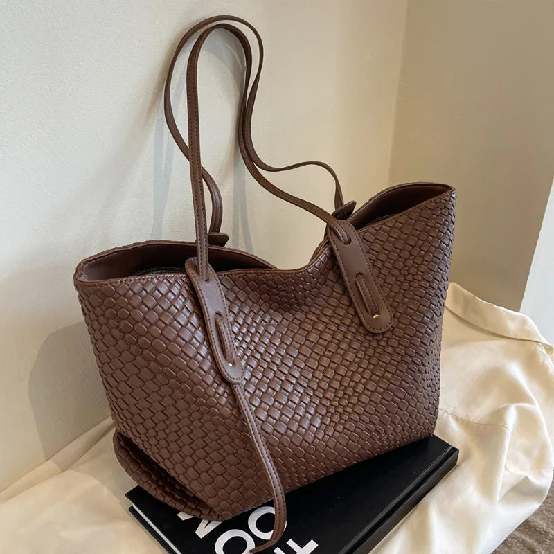 Dame Skuldertaske Flettet Kunstlæder 3