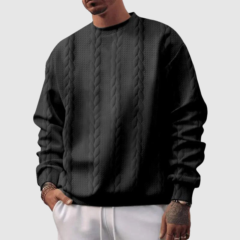 Unisex Loose Sweatshirt Jacquard Style 2