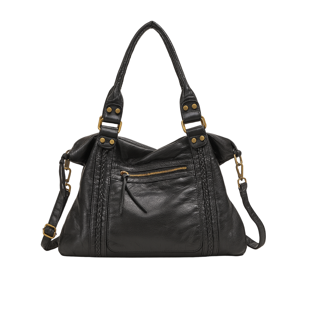 Unisex Vintage Skoletaske Hobo Stil 0