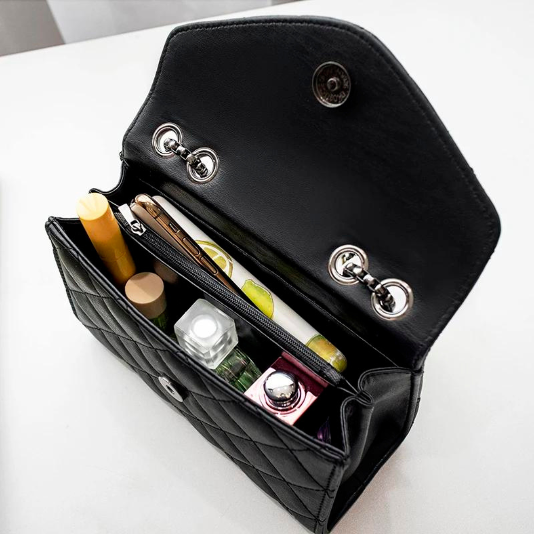 Luksus quiltet crossbody-taske med kvast