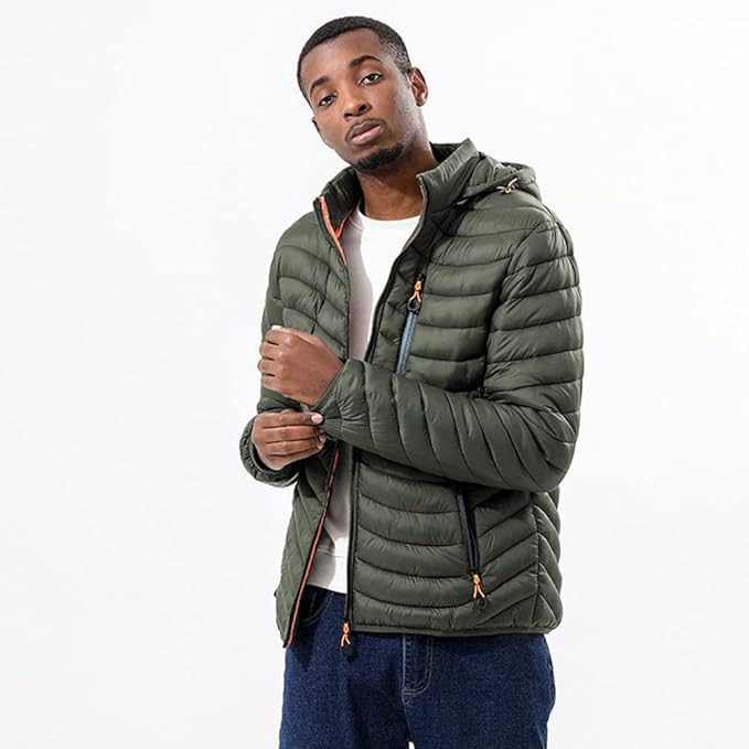 Herre letvægts bomuldspolstret jakke