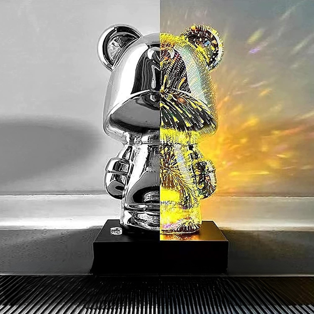 Børns Lampe 3D Effekt Plast Teddybjørn