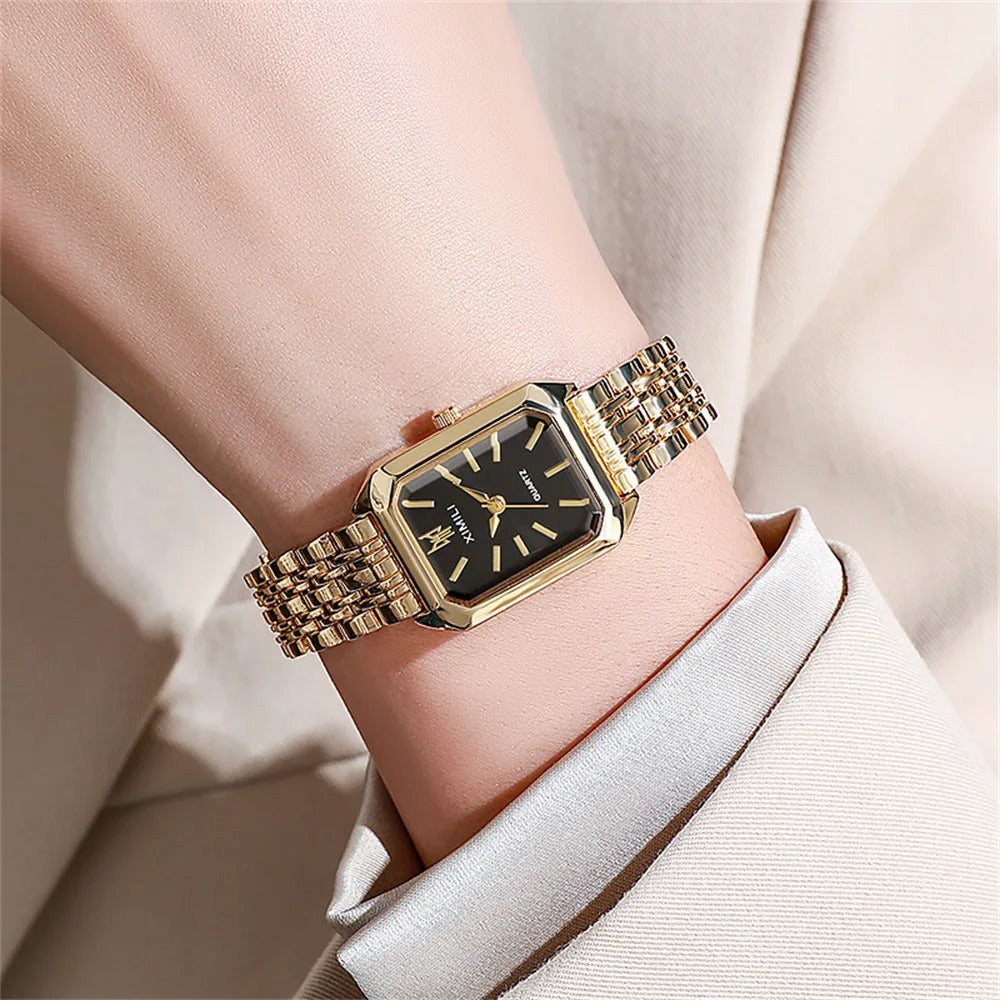 Kvinders Light Luxury Square Watch