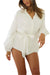 Dame Jumpsuit Korte Ærmer Casual Bomuldsblanding-1
