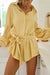 Dame Jumpsuit Korte Ærmer Casual Bomuldsblanding-3
