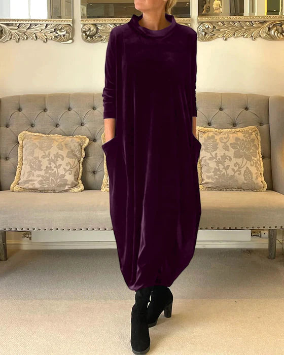 Kvinders Vinterkjole Elegant Fleece-3