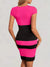 Kvinders Farveblokkjole Figurformet Polyester-4