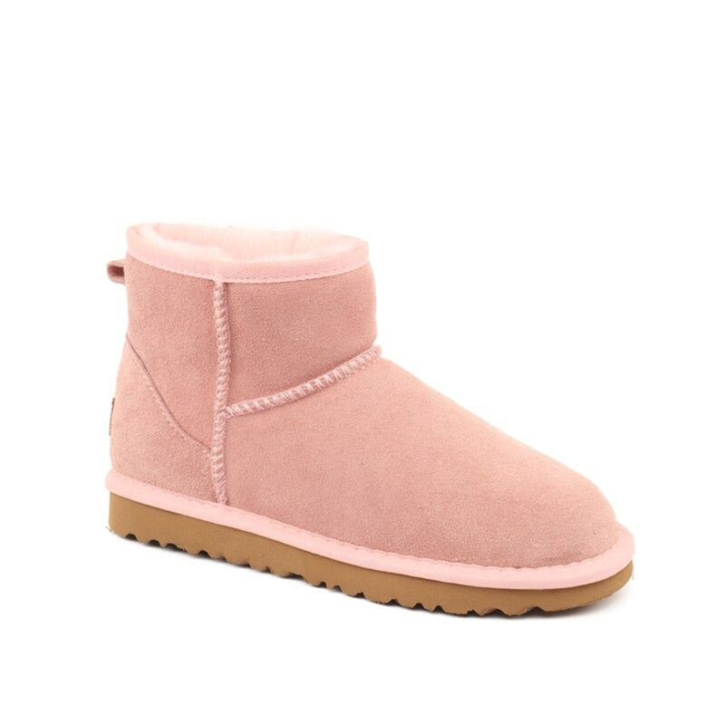 Dame Mini Støvler Halv-Høj Kunstlæder Fleece Foring-4