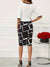 Kvinders To-i-Én Kjole Geo-Print Polyester Rund Hals-2