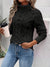 Dame Striktrøje Turtleneck Kabelmønster 100% Akryl-3