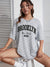 Herre T Shirt Rund Hals Brooklyn Print 100% Bomuld-4