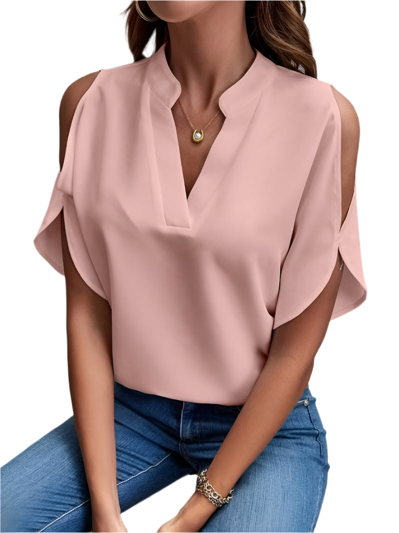 Dame Skulderfri Bluse Lette Stof Elegant-1