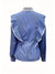 Skjortebluse Dame Langærmet Ruches Blødt Stof med Digital Print-2