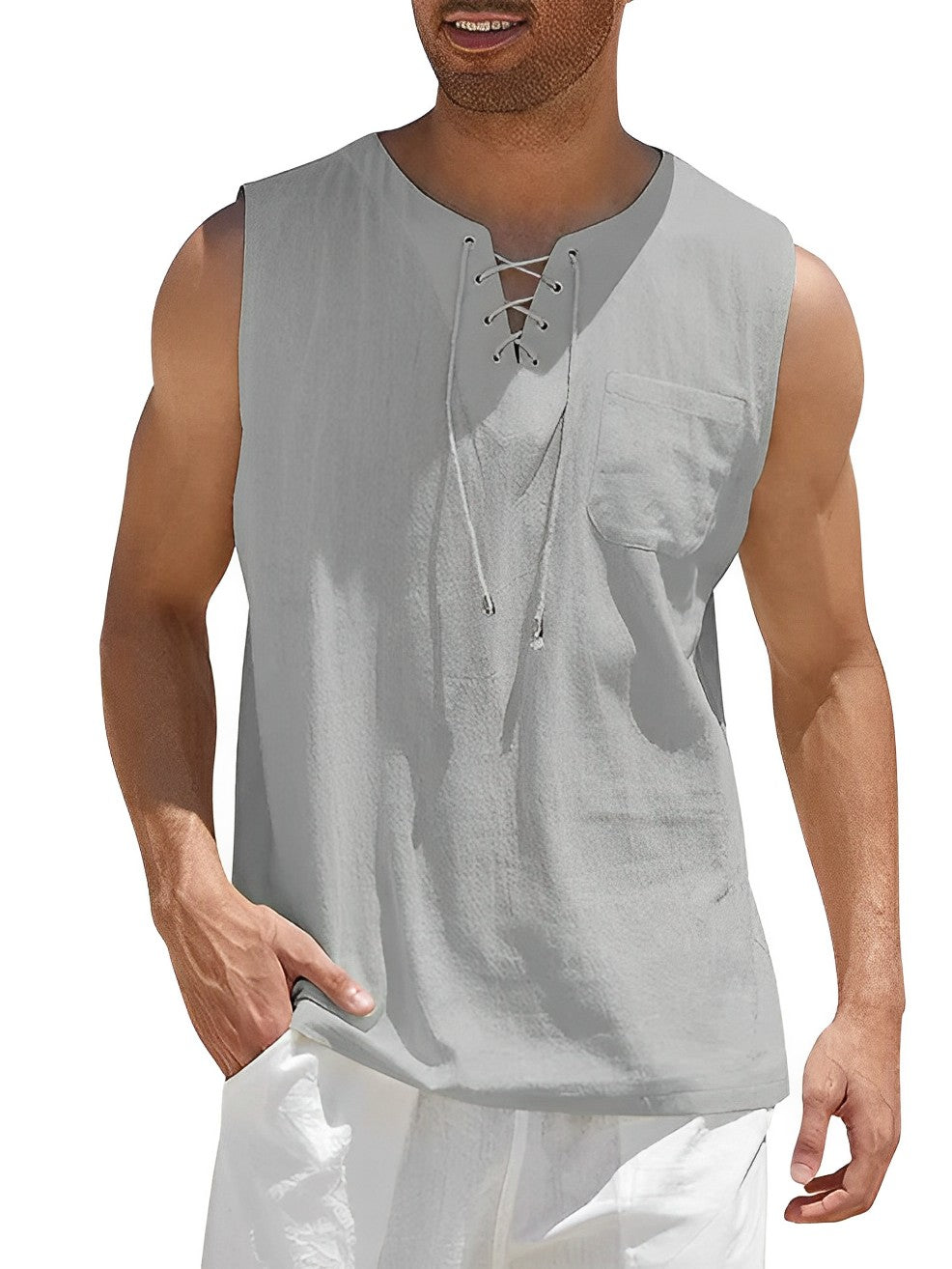 Mænds Tanktop Enkel Design Åndbar Materiale 6