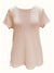 Kvinders T-shirt Rund Hals Kontrasterende Design 100% Bomuld-4