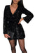 Kvinders Jumpsuit V-Hals Pailletten Polyester Elegant-1