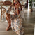 Kvinders Maxi Kjole Elegant Polyester Maxikjole med Lange Ærmer-2