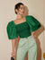 Variant image for Kvinders Bluse Firkantet Halsudskæring Slim Fit 100% Bomuld-57