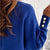 Kvinders V-hals Sweater Blød Bomuldsblanding 3
