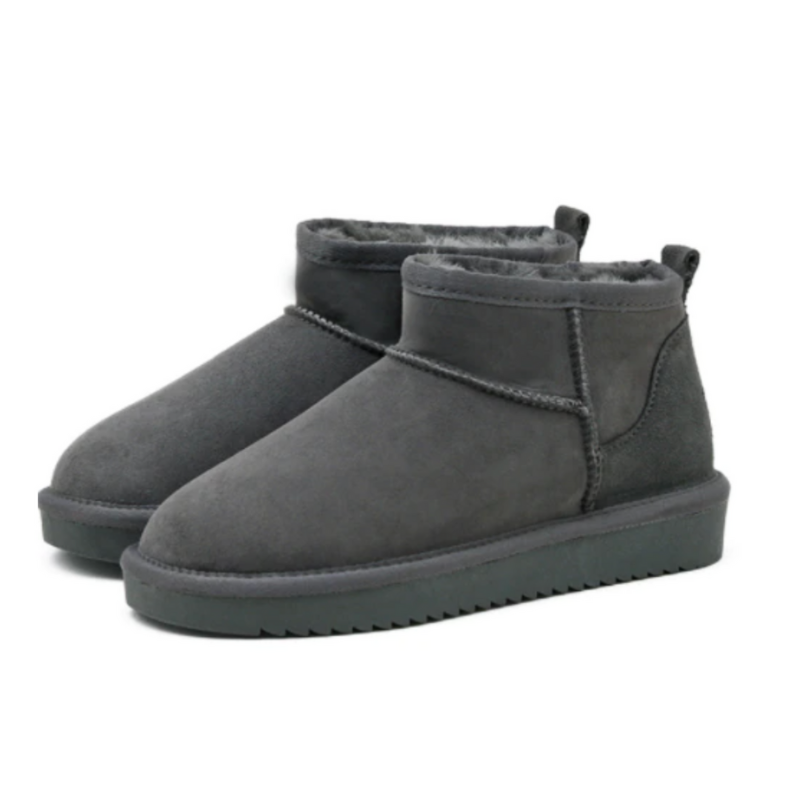 Dame Mini Støvler Halv-Høj Kunstlæder Fleece Foring-3