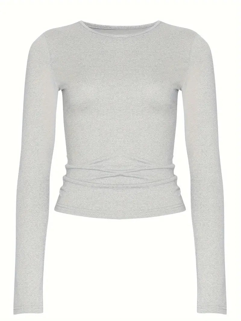 Kvinder Langærmet T-Shirt Monochrome 100% Bomuld-6