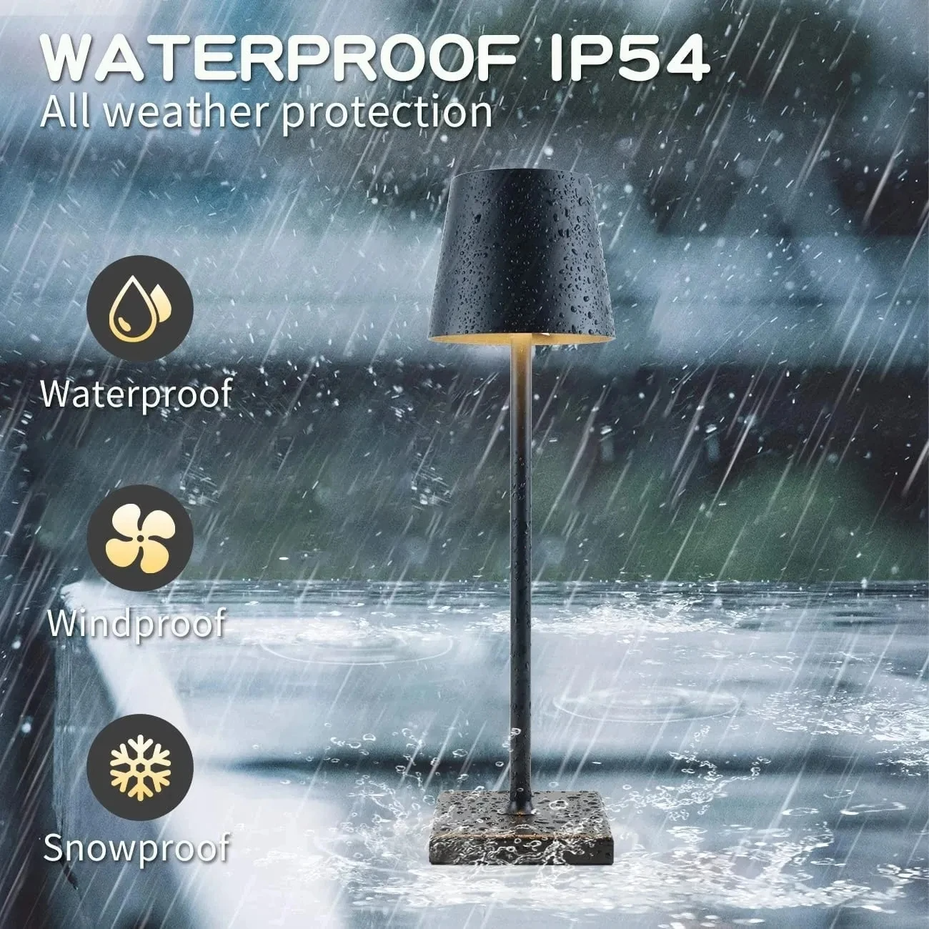 Kabelløs Bordlampe Hvid Elegant Aluminium LED-4