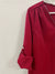 Kvinders Casual Bluse Halv Rits 100% Bomuld Rulleopærmer-5