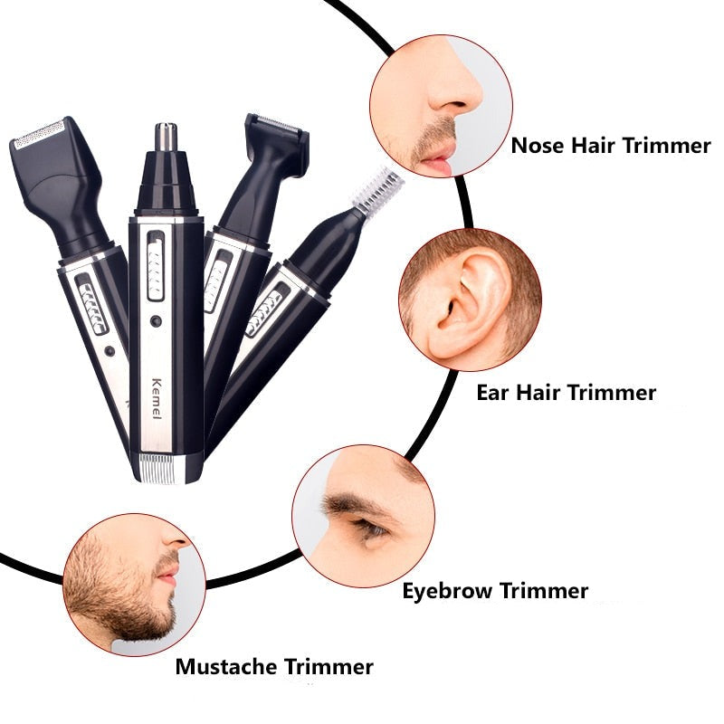 4 i 1 genopladelig elektrisk hårtrimmer