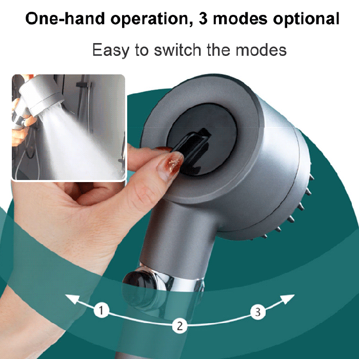 Duschhoved Metal Øget Vandtryk 200% 9 Filtreringslag Effektiv Spa Oplevelse-4