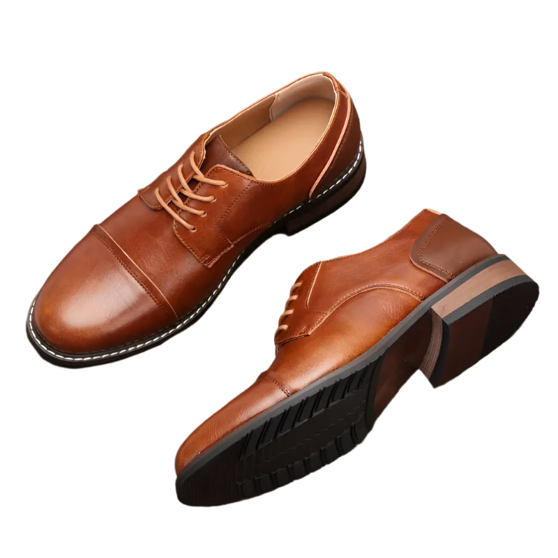 Herre Sko Derby Vintage Læder-4