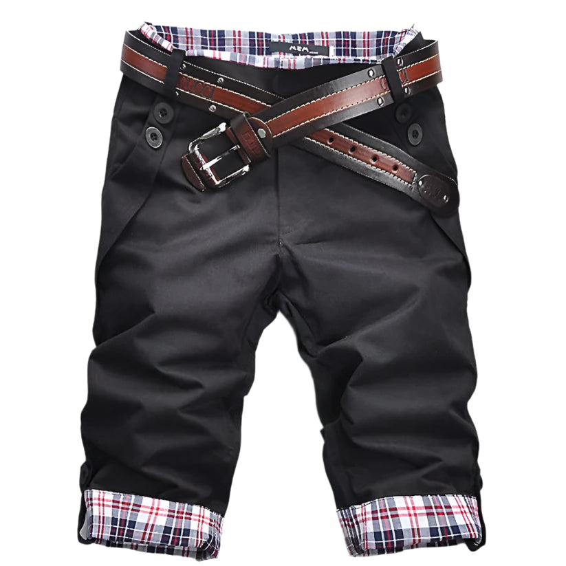 Herre Cargo Shorts Praktisk Design 100% Bomuld-1
