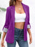 Kvinders Casual Blazer Åben Front Polyester-4