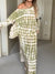 Kvinder Sæt Lang Nederdel Bluse 100% Polyester Elegant-4