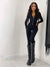 Dame Jumpsuit Elegant Tætsiddende Polyester Med Lange Ærmer Og Ankellange Bukser-4