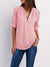 Variant image for Kvinders Casual Bluse Halv Rits 100% Bomuld Rulleopærmer-25