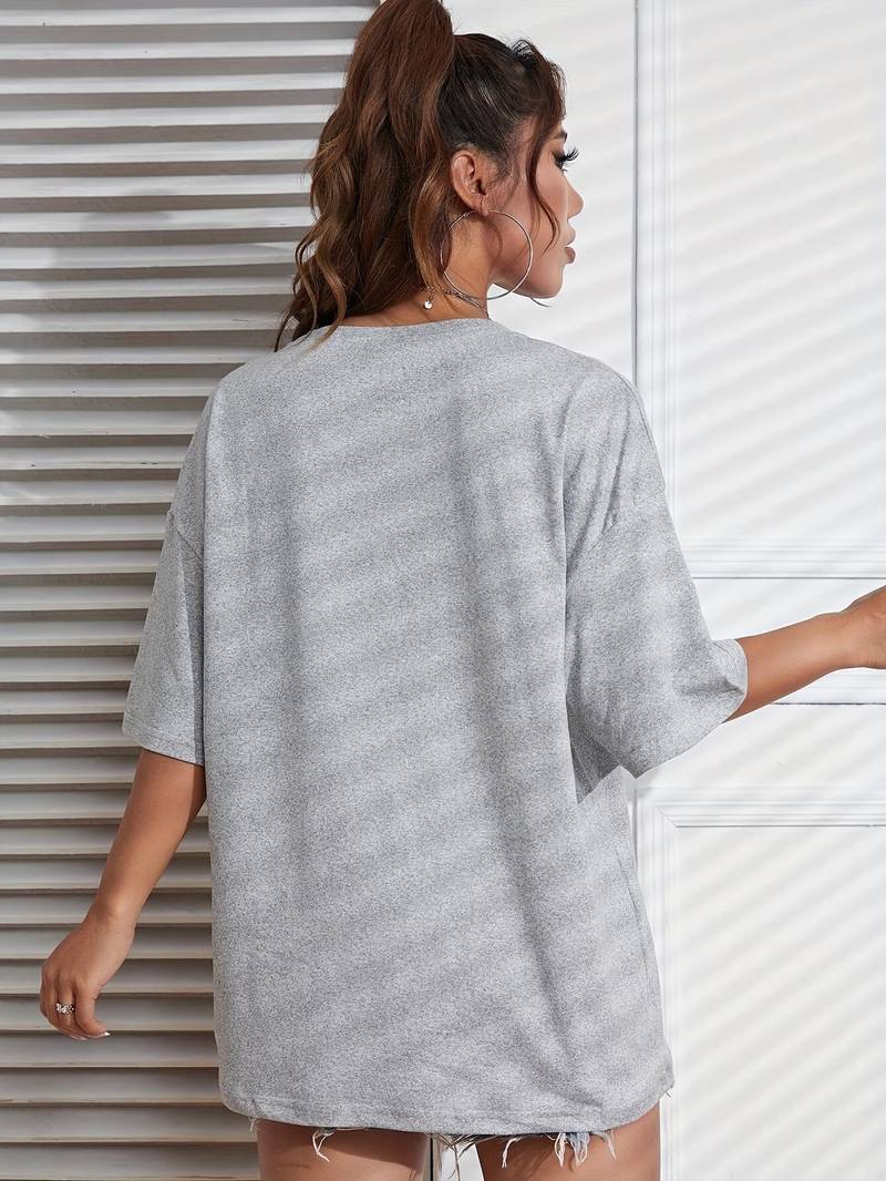 Herre T Shirt Rund Hals Brooklyn Print 100% Bomuld-2