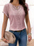 Kvinders Bluse i Blonde Med Delikate Detaljer Polyester-6