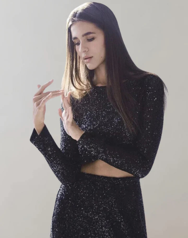Kvinders Crop Top Glamour Design Polyester-5
