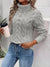 Dame Striktrøje Turtleneck Kabelmønster 100% Akryl-5