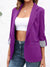 Kvinders Casual Blazer Åben Front Polyester-5