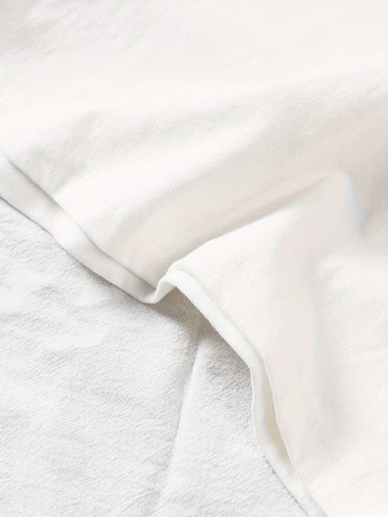 Herre T Shirt Høj Krave 100% Bomuld Elegant Design-3