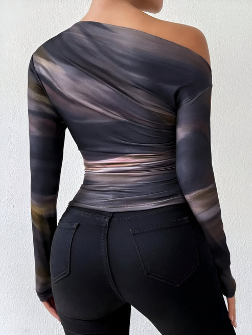 Kvinders Langærmet T-shirt Elegant 100% Bomuld-4