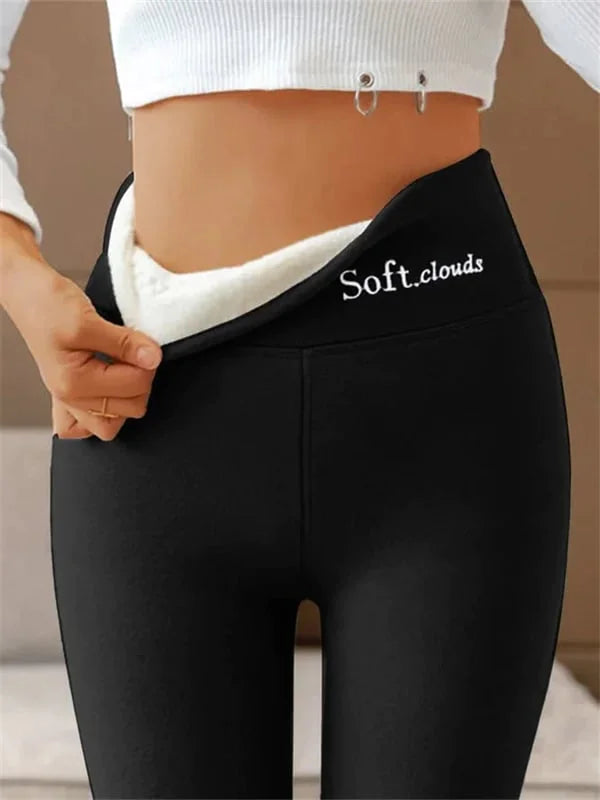 Kvinders Leggings Fleece Foring Tætsiddende Komfortabel