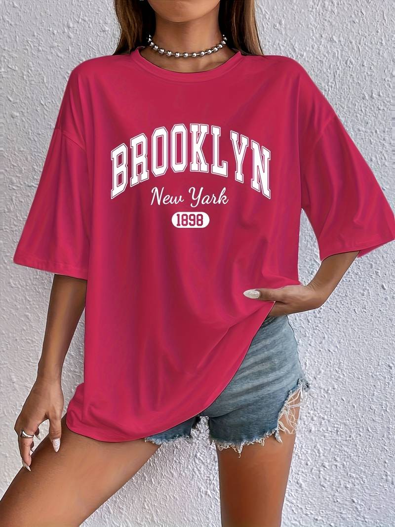 Variant image for Herre T Shirt Rund Hals Brooklyn Print 100% Bomuld-25