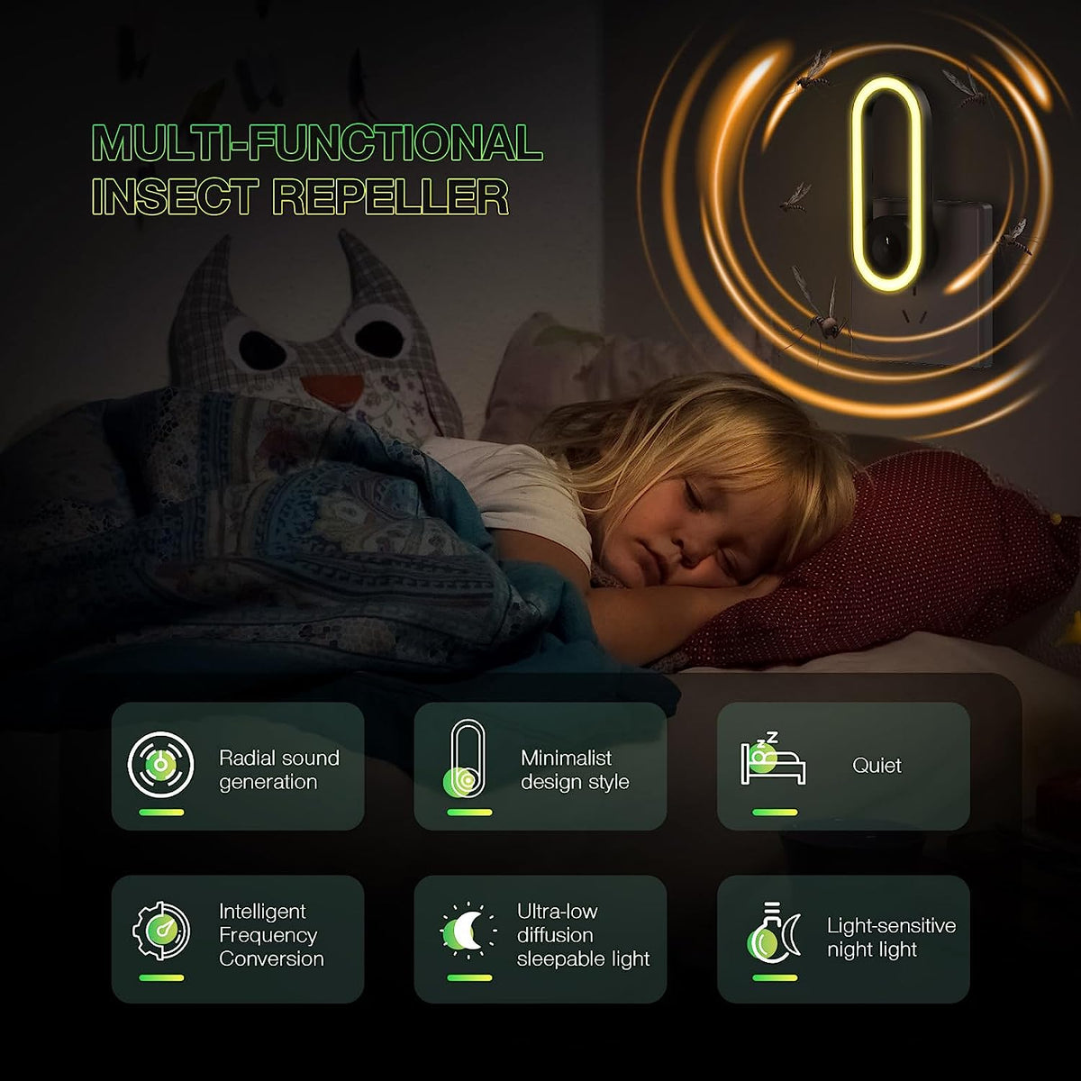 Mænds Elektrisk Mückenkiller Hvid Effektiv Sikker Myggebeskytter-5